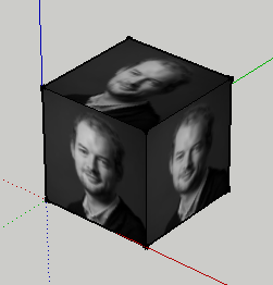 ben's face on a cube, he looks like a moron!